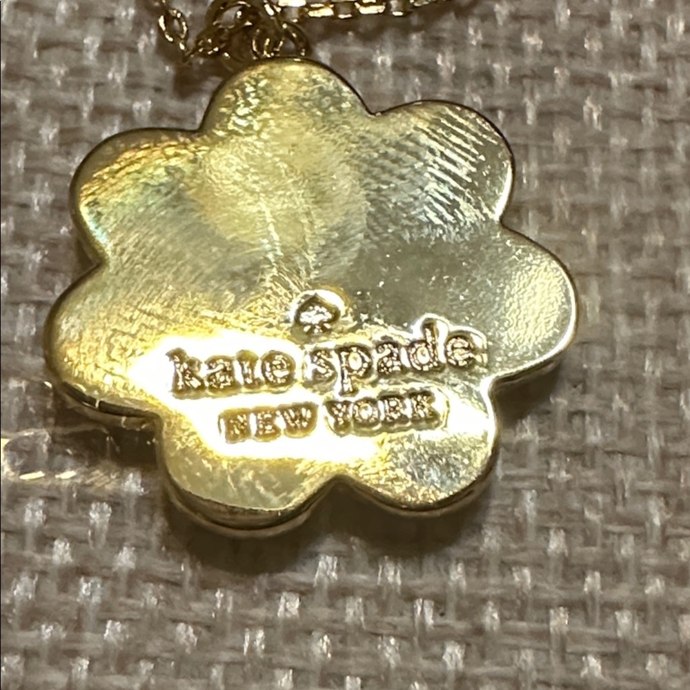 Kate Spade Gold and White Flower Earrings - Picture 6 of 6